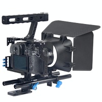 Video Camera Cage Stabilizer Kit With Matte Box & Follow Focus For Panasonic Lumix Dmc-Gh4 & G7 / Sony A7 Series thumbnail