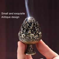 Small Vintage Copper Incense Burner - Bronze Ornament thumbnail