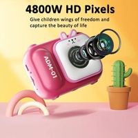 48Mp Dual Lens Kids Digital Camera With 2.4 Ips Screen And 32Gb Tf Card - Blue Fox - Without Tf Card Pink Bunny thumbnail