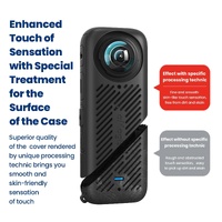 Amagisn Silicone Protective Cover for Insta360 X4 - Body Case + Lens Cover Black thumbnail
