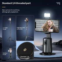 Auto Tracking Gimbal Stabilizer with Fill Light and Selfie Stick - 360 Degree Rotation - A200 Set 1 thumbnail
