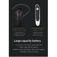 Wireless Bluetooth Earbud for Hands-free Calls and Music - Large Battery - Black thumbnail