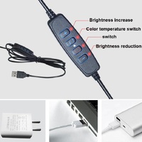 Adjustable 6 Led Ring Light with Strong Clip - 2m Desktop Computer Clip Light thumbnail