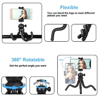 Flexible Mini Octopus Tripod with Ball Head and Phone Clamp thumbnail