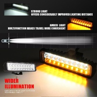 6 Inch Dc10 - 30V 10W Double Colour 2 - Row Led Working Lamp Vehicle Spotlight thumbnail