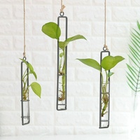 Charming Iron Art Glass Wall Hanging for Home Gardening - Bonsai Decor Accessory m thumbnail