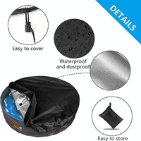 Round Foldable Pool Cover - Dustproof & Sunscreen - 122x30cm - Black / Silver thumbnail