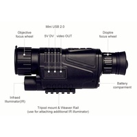 Usb Charging Infrared Monocular Telescope - Professional Night Vision thumbnail