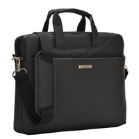 Waterproof Nylon Laptop Bag - 15.6 Inch One Shoulder Portable - Black thumbnail