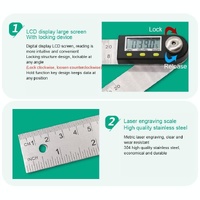 Digital Angle Finder Protractor Ruler - Lcd Display thumbnail
