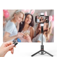 Bluetooth Remote Selfie Stick with Detachable Fill Light and Tripod thumbnail