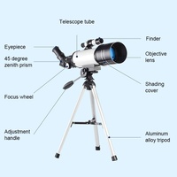 High Definition High Times Astronomical Telescope with Tripod - 16x / 66x70 thumbnail