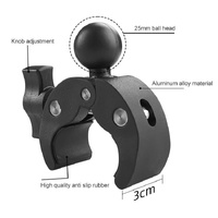 18cm Dual Head Motorcycle Handlebar Mount - 28Cm thumbnail