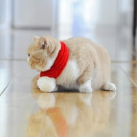 Pet Christmas Wool Scarf  Dog Saliva Towel - Size S thumbnail
