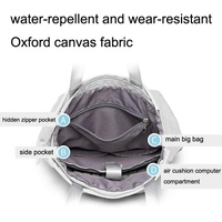 Waterproof Usb Laptop Backpack - Gray Large thumbnail