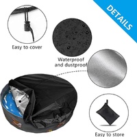 Round Foldable Pool Cover - Dustproof & Sunscreen - 162x30cm - Black / Silver thumbnail
