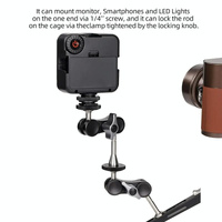 Versatile Dual Ballhead Magic Arm For Camera And Monitor Mounting - Tm-5 thumbnail