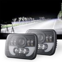 7 Inch 35W 4000Lm 6000K + Amber Car Truck Square Led Headlights Work Lights Spotlight thumbnail