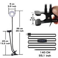 Adjustable 3.5 Live Broadcast Led Fill Light with Phone Clamp thumbnail