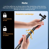 Carbon Fiber Selfie Stick for Action Cameras - 1 / 4 Screw thumbnail