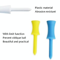 60-piece Golf Plastic Ball Tee Set with Ribbon Needle - 57mm Size thumbnail