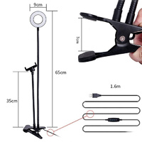Selfie Ring Light with Phone Holder and Lazy Bracket - Perfect for Live Streaming and Broadcasts thumbnail