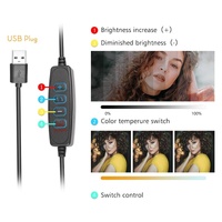 6 Three-colour Photography Flat-panel Fill Light with Bluetooth Remote and 0.5m Bracket thumbnail