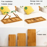 Adjustable Folding Laptop Desk for Dorm or Study - Height and Space Saver thumbnail