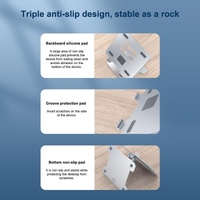 Adjustable Aluminum Laptop Stand - Multi-functional & Foldable thumbnail