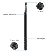 Metal Selfie Stick for Insta360 one Rs X2 X3 X4 - 150cm thumbnail