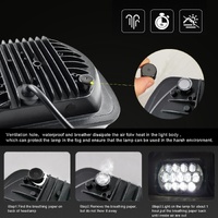 7 Inch 5X7 / 7X6 H4 Dc 9V - 30V 30000Lm 300W 8Leds Car Square Shape Led Headlight Lamps For Jeep Wrangler thumbnail