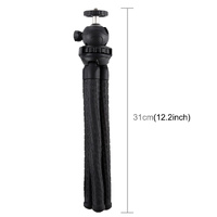 Flexible Mini Octopus Tripod with Ball Head for Slr Cameras Gopro and Cellphones - 30cmx5cm thumbnail