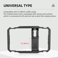 Vlogging Live Broadcast Smartphone Video Rig With Led Light And Mic thumbnail