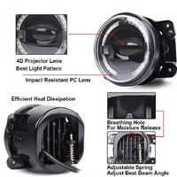 2 Pcs 4 Inch Car Led Angel Eyes Spotlight Modified Fog Lights For Jeep Wrangler / Dodge / Chrysler Pt Cruiser thumbnail