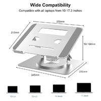 Adjustable Laptop Stand - Portable Aluminum 360 Degree Rotation thumbnail