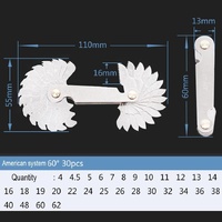60 Degree Stainless Steel Thread Gauge - 30 Pcs thumbnail