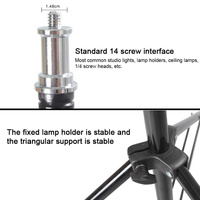 Professional Aluminum Lighting Stand For Studio Flash - 68-200Cm Height Black thumbnail