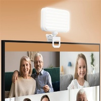 Rechargeable Clip-on Selfie Light with 66 Leds - 3 Modes for Phone Laptop Tablet - Black - White thumbnail