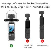 Waterproof Diving Housing for Dji Pocket 3 - 40m Depth - Transparent Handle thumbnail