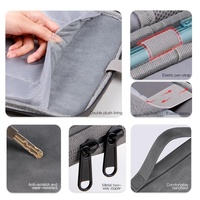 Grey Sheepskin Leather Bag for 9.7-11 Inch Laptops - Portable and Stylish thumbnail