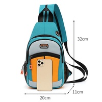 Outdoor Crossbody Bag Earphone Hole - Green thumbnail