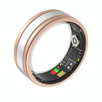 Smart Ring With Heart Rate Blood Oxygen Sleep Tracking - R18 Size 9 - Black thumbnail