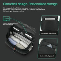 Men Simple Laptop Backpack - Compact & Stylish thumbnail