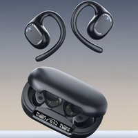 Waterproof Wireless Sports Bluetooth Earphones with Led Display - White thumbnail