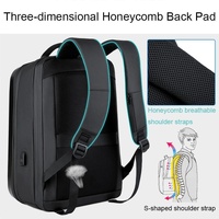 Waterproof Laptop Backpack with Usb Port - Large Capacity - Light Grey thumbnail