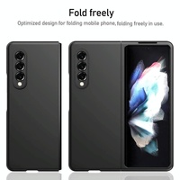 Foldable Metal-look Phone Case for Samsung Galaxy z Fold 4 - Black thumbnail