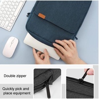 13 Inch Vertical Laptop Bag - Handheld Shoulder Crossbody - Light Gray thumbnail