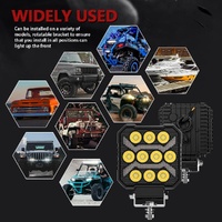 4 Inch Square Mixed Luminous Arch Bridge Angel Eye Car Work Light thumbnail