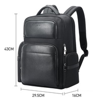 Large-capacity Business Laptop Backpack with Usb & Type-c Port - First-layer Cowhide Black thumbnail
