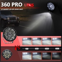 55W 6000Lm / 6000K Off - Road Vehicle Round Work Light - White thumbnail